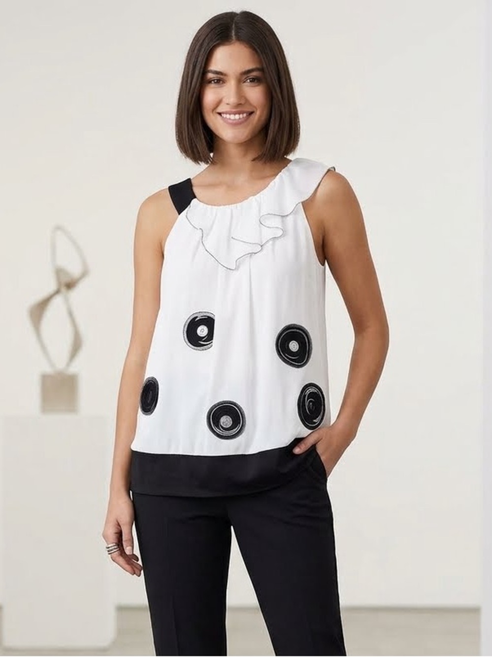 NWOT Silk Small Designer BCBG Top - Picture 1 of 5